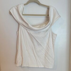 Banana Republic White Off The Shoulder Top